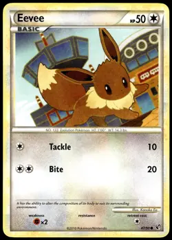 Eevee 47/90 Common HGSS Undaunted Pokemon LP - Image 1