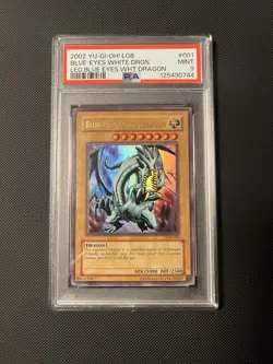 Blue-Eyes White Dragon LOB-001 2002 NM Unlimited Psa 9 - Image 1