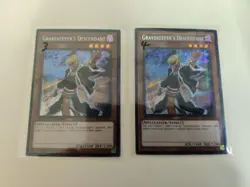 2x Yugioh Gravekeeper's Descendant SBC2-ENF11 Prismatic Secret Rare 1st Ed NM/LP - Image 1