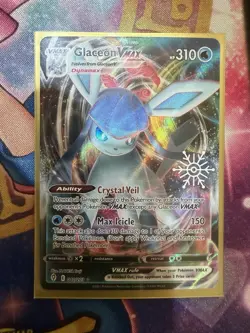 Pokemon TCG Glaceon VMAX Snowflake Stamp Evolving Skies 041/203 Holo Ultra Rare - Image 1