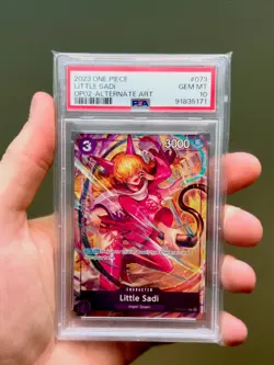One Piece TCG 2023 Little Sadi Paramount War Alt Rare OP02-073 English PSA 10 - Image 1