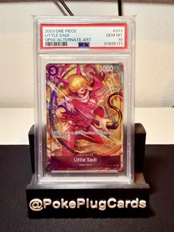 One Piece TCG 2023 Little Sadi Paramount War Alt Rare OP02-073 English PSA 10 - Image 2