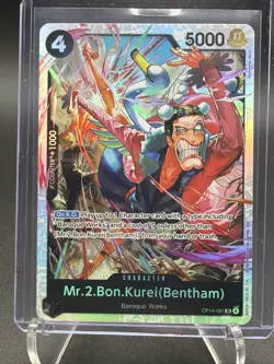 One Piece TCG English OP14-091 Mr. 2 Bon Kurei (Bentham) SR Foil - Image 1