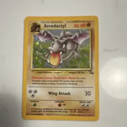 Pokemon TCG Aerodactyl Fossil 1/62 60 HP Holo Rare 1999 Wizards English Card - Image 1