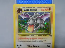Pokemon holo Aerodactyl trading card 1/62 - Image 2