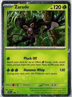 Zarude Holo Rare Scarlet & Violet Promo Cards 199 Near Mint Holofoil Pokemon - Image 1