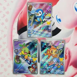 Piplup 042 + Chimchar 041 + Turtwig 040 - First Partner Pokemon Cards - #L135 - Image 1