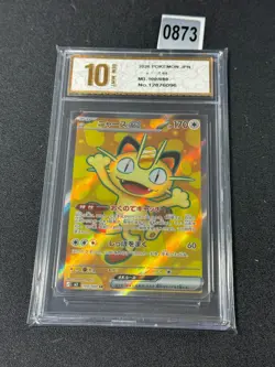 Meowth ex SR M3-100/080 Pokemon Card Japanese Grade 10 - Image 1