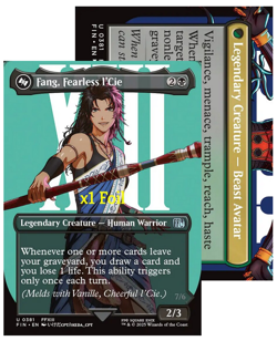 MTG Foil Borderless UB: Final Fantasy FIN Fang, Fearless l'Cie MINT - Image 1