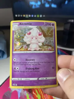 Alcremie SWSH058 Holo Black Star Promo Card NM Pokemon TCG Sword Shield 2022 - Image 1