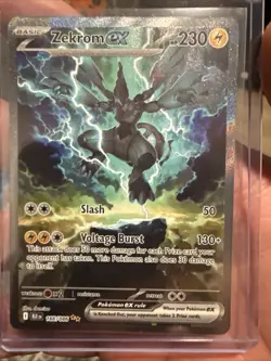 Pokemon Black Bolt Zekrom EX TCG Special Illustration Rare Card 166/086 NM - Image 3
