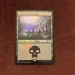 Snow-Covered Swamp (3) Secret Lair Drop Foil NM Unplayed Magic The Gathering MTG - Image 1