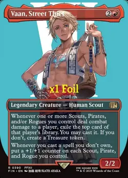 MTG Foil Universes Beyond: Final Fantasy FIN Vaan, Street Thief MINT - Image 1