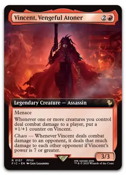 Vincent, Vengeful Atoner (Extended Art) #157 (NM) Final Fantasy FIC Magic MTG - Image 1