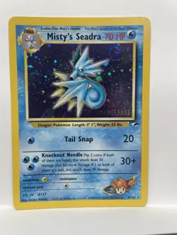 Pokemon TCG Dark Gyarados Holo Rare8/82 Release Mistys Seadra 9/132 Release - Image 2