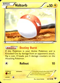 Voltorb 44/146 Common - Pokemon XY Base Set 2014 LP - Image 1