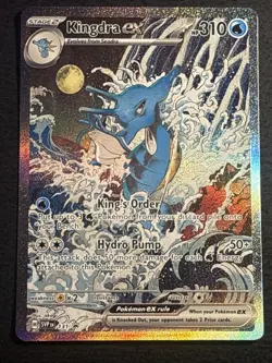 Kingdra EX 131 Pokemon TCG Black Star Promo Full Art Holo Foil Card Near Mint NM - Image 1