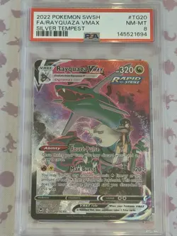 2022 Pokemon Silver Tempest Rayquaza VMAX TG20/TG30 PSA 8 - Image 1