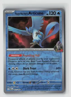 Team Rocket's Articuno #051/182 Destined Rivals Reverse Holo Rare Pokemon TCG NM - Image 1