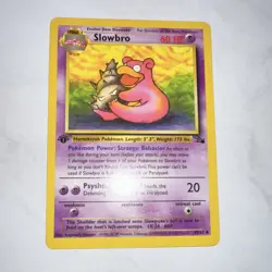 Pokemon Slowbro 43/62 Fossil 1st Ed Uncommon Regular Stage 1 60HP 1999 English - Image 1