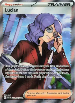 POKEMON Lucian #208/167 Holofoil SV06: Twilight Masquerade NM - Image 1
