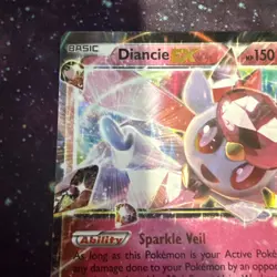 POKEMON TCG: XY FATES COLLIDE DIANCIE EX 72/124 RARE HOLO EX - Image 3