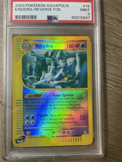 2003 Pokemon Aquapolis Kingdra 19/147 Reverse Foil Holo PSA 9 MINT - Image 1