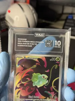 Pokemon Bulbasaur 133/132 Mega evolution Illustration Rare TAG 10 Gem Mint - Image 3