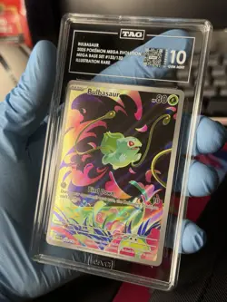 Pokemon Bulbasaur 133/132 Mega evolution Illustration Rare TAG 10 Gem Mint - Image 5