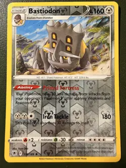 Pokemon TCG Bastiodon 110/189 Astral Radiance SWSH10 Reverse Holo NM - Image 1