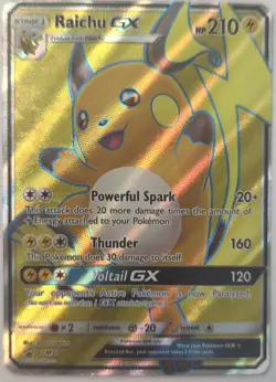 Pokemon TCG - Holofoil Raichu GX Promo SM90 LP SMP - Image 1