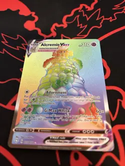 Pokemon TCG Alcremie VMAX Secret Rare Rainbow Shining Fates 073/072 - Image 1