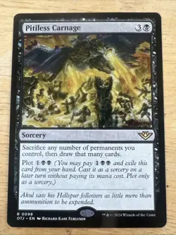 x1 Pitiless Carnage OTJ MTG 98 RARE M/NM 1x - Image 1
