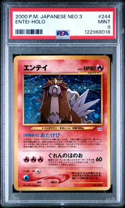 2000 POKEMON JPN NEO 3 #244 ENTEI-HOLO PSA 9 - Image 1