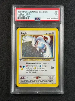 LUGIA HOLO RARE 1ST EDITION PSA 3 2000 POKEMON NEO GENESIS #9/111 #9 VG - Image 1