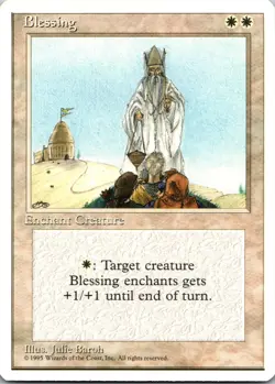 Blessing [4th Edition] Magic MTG Never Played NP 1995 Wizards of the Coast - Image 1