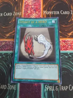 Yugioh Legacy of a HERO DUSA-EN019 Ultra Rare 1st Edition Near Mint - Image 1