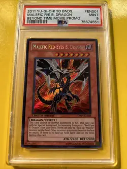 YuGiOh MALEFIC RED-EYES B. DRAGON YMP1-EN001🔥PSA 9🔥LIMITED ED-2011 SECRET RARE - Image 2