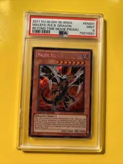 YuGiOh MALEFIC RED-EYES B. DRAGON YMP1-EN001🔥PSA 9🔥LIMITED ED-2011 SECRET RARE - Image 3