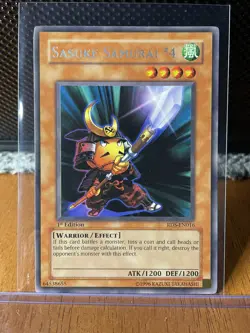 Yugioh TCG Sasuke Samurai #4 RDS-EN016 Rare 1st Edition - LP - Image 1