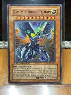 Yugioh TCG Blue-Eyes Shining Dragon MOV-EN001 Super Rare Limited Edition - NM - Image 1