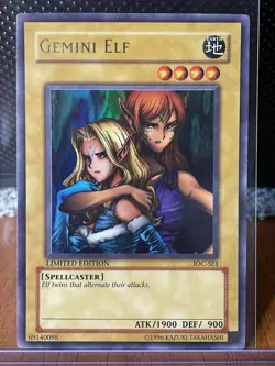 Yugioh! TCG Gemini Elf IOC-SE1 Ultra Rare Limited Edition - NM - Image 1