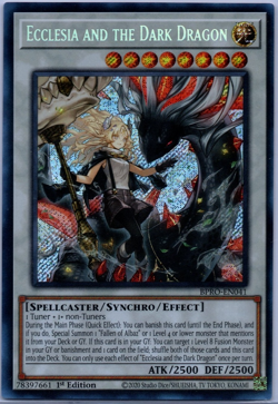 Ecclesia and The Dark Dragon 1st Edition Secret Rare NM Yu-Gi-Oh - Image 1