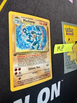 Pokemon Card Machamp Base Set 1st Edition Holo Rare 8/102 342 💎MP💎 - Image 2