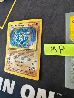 Pokemon Card Machamp Base Set 1st Edition Holo Rare 8/102 342 💎MP💎 - Image 3