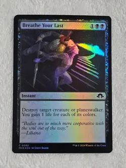 MTG Breathe Your Last FOIL - Modern Horizons 3 #82 Magic Gathering Card NM - Image 1