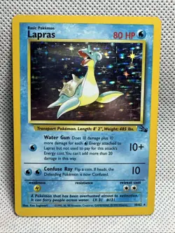 Lapras Holo Rare #131 - Pokemon Card English 1997 Fossil Unlimited MP - Image 1