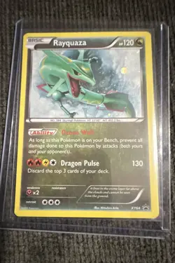Rayquaza XY64 Holo Promo Black Star Holo Rare Pokemon Card NM - Image 1