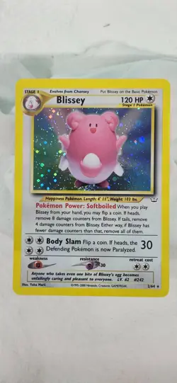 Pokemon Blissey 02/64 Neo Revelation Holo Rare Unlimited Card 2000 English - Image 1
