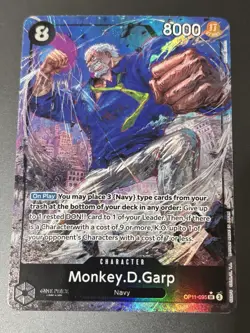 Monkey D Garp OP11-095 Alternate Art One Piece Card English A Fist of Divine - Image 1